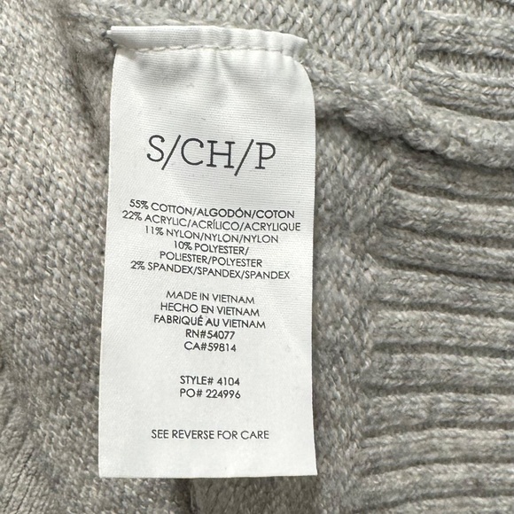 Light Grey Cabi Sweater with 3 Buttons - Soft and Stylish (S, fits like L-XL) - Picture 4 of 5